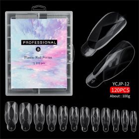 1BOX Nail Tips Plastic Nail Forms Fake Nail Tips Nail Extension Artificial Fingernails Nail Tips For Acryl Gel - YCJM-12