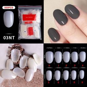 1 Bag 500PCS Artificial Nail Art Tips;  Coffin Long Square Stiletto Nail Fake Tips - 03NT