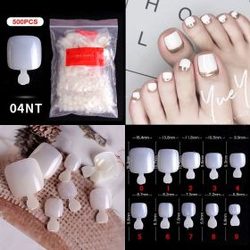 1 Bag 500PCS Artificial Nail Art Tips;  Coffin Long Square Stiletto Nail Fake Tips - 04NT