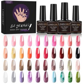 Limegirl Gel Nail Polish Set 60/40/24Colors Semi Permanent UV Led Gel Varnish Soak Off Nail Lacquers Base Top Coat - ZH241-2