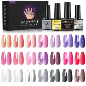 Limegirl Gel Nail Polish Set 60/40/24Colors Semi Permanent UV Led Gel Varnish Soak Off Nail Lacquers Base Top Coat - ZH247-2