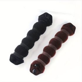 Hair Styling Tool Ponytail Holder Hair Donut Bun Ring Hair Styling Tools DIY Hair Foam Ring Shaper For Women - Black