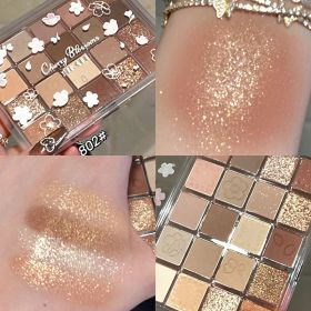 20 Kleuren Oogschaduw Palet Pearly Matte Aarde Kleur Oogschaduw Draagbare Shiny Langdurige Natuurlijke Oogschaduw Make-Up Cosmetische - 20Colors 02