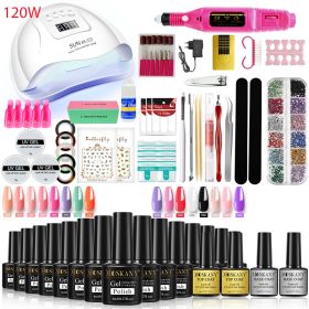 MOSKANY Professional Nail Set Nail Gel Kit With 120W/54W UV Nail Lamp And Nail Drill For All Drying Gel Nail Polish Manicure Set - YH43-1