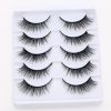 New 5Pairs High Quality Faux Eyelashes Handmade 3D Winged Natural Long Lashes Soft Cat Eye Fake Eyelash For Eye Makeup Wholesale - MZA2437-5