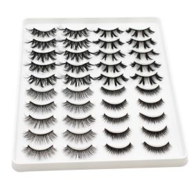 20 Pairs Mink Lashes Natural False Eyelashes Dramatic Volume Fake Lashes Soft Thick Long Eyelashes Wispy Makeup Extension 2022 - 4401