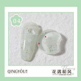 Nail Polish Flowers Petal Translucent Soft Semi Permanent Varnish Hybird UV Acry Japanese Wind Nail Art Soak Off Gel - 04