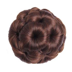 Womens Hair Chignon Curly Disk Updo Hairpieces Hair Bun Extensions Claw, Light Brown - Default