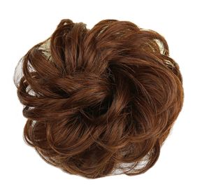 Messy Hair Bun Donut Hairpieces Updo Elastic Chignon Extension for Womens, Light Brown - Default