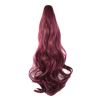 Ponytail Extension Claw Curly Wavy Clip-on Hairpiece One Piece Long Ponytail Hair Extensions,Wine Red - Default