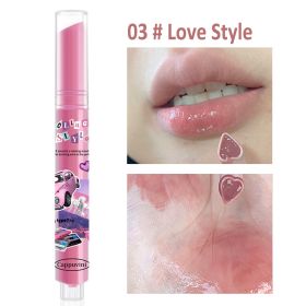 Jelly Mirror Lipstick Makeup Love Shape Waterproof Non-stick Cup Solid Lip Gloss Clear Long Lasting Moisturizing Lipstick Pen - A03 Love Style