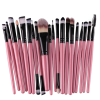 20Pcs Makeup Brushes Set Professional Plastic Handle Soft Synthetic Hair Powder Foundation Eyeshadow Make Up Brushes Cosmetics - PinkGold