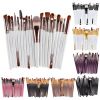 20Pcs Makeup Brushes Set Professional Plastic Handle Soft Synthetic Hair Powder Foundation Eyeshadow Make Up Brushes Cosmetics - GreenGold