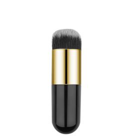 New Fashion Chubby Pier Foundation Brush Flat Cream Makeup Brushes Professional Cosmetic Brush highlight brush loose powder brus - Black gold