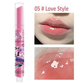 Jelly Mirror Lipstick Makeup Love Shape Waterproof Non-stick Cup Solid Lip Gloss Clear Long Lasting Moisturizing Lipstick Pen - A05 Love Style