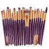 20Pcs Makeup Brushes Set Professional Plastic Handle Soft Synthetic Hair Powder Foundation Eyeshadow Make Up Brushes Cosmetics - PurpleGold