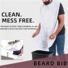 Shaving ApronMen's Styling Beard Shaving ApronClear Suction Cup Shaving ApronManicuring Beard Styling Apron - White