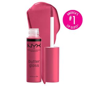 NYX Moisturizing Sweet Butter Lip Gloss 0.23 Oz - Strawberry Cheesecake