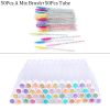 Reusable Eyebrow Brush Tube Disposable Eyelash Brush Eyebrow Brush Replaceable Dust-proof Sparkling Broken Diamond Makeup Brush - A mix and 50pcs