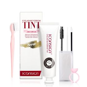 ICONSIGN Lashes Eyebrow Tint Kit Professional Fast Perming Dye Brow Mascara Tattoo Cream Waterproof Long Lasting 60 To 90 Days - Brown