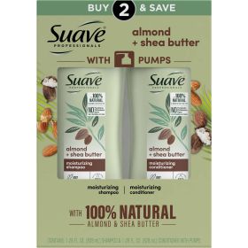 Suave Professionals Almond and Shea Butter Moisturizing Shampoo and Conditioner;  28 oz;  2 Pack - Suave