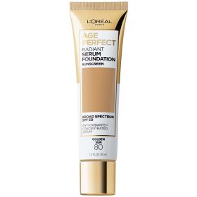 L'Oreal Paris Age Perfect Radiant Serum Foundation with SPF 50;  Golden Sun;  1 fl oz - L'Oreal Paris