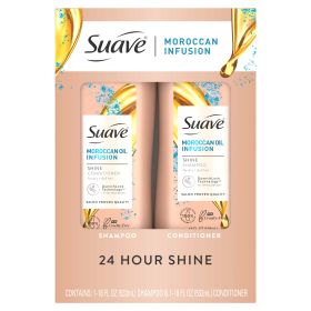 Suave Moroccan Oil Infusion Shampoo and Conditioner Set;  18 oz;  2 Pack - Suave