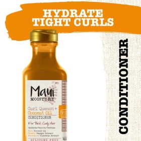 Maui Moisture Curl Quench + Coconut oil Curl-Defining Anti-Frizz Conditioner, 13 fl oz - Maui Moisture