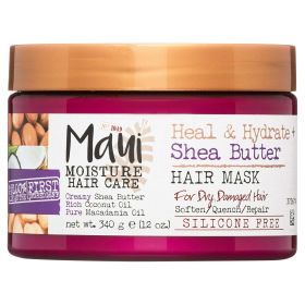 Maui Moisture Heal & Hydrate + Shea Butter Hair Mask & Leave-In Conditioner Treatment, 12 oz - Maui Moisture