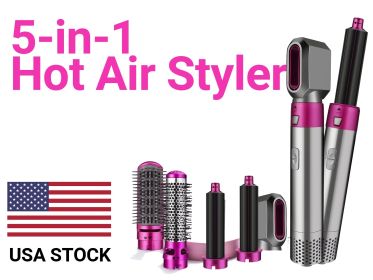 5 in 1 Hot Air Styler 5-In-1 Hair Styler, Ceramic, Hot Air Blow Dryer Curling US - TT-MS008