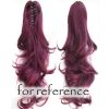 Ponytail Extension Claw Curly Wavy Clip-on Hairpiece One Piece Long Ponytail Hair Extensions,Wine Red - Default