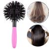 3d Round Hair Brushes Comb Salon Make Up 360 Degree Ball Blow Drying - Black