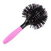 3d Round Hair Brushes Comb Salon Make Up 360 Degree Ball Blow Drying - Black