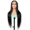 Glueless Transparent HD 4*4 Frontal 4x4 Lace Front Brazilian Real Human Hair Yaki Kinky Straight Closure Wig For Black Women - 16 Inches (403mm) (+$14