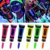 UV Glow Blacklight Face and Body Paint,0.48 oz, Set of 6 Tubes, 6 Colors Halloween Makeup - 6 Tubes (6 Colors) - 14.2ml / Tubes