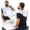 Shaving ApronMen's Styling Beard Shaving ApronClear Suction Cup Shaving ApronManicuring Beard Styling Apron - White