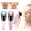 EMS Micro Current Beauty Instrument Hot And Cold Photon Rejuvenation Facial Beauty Device Anti-Aging Whitening Skin Care - Pink