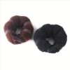 Hair Styling Tool Ponytail Holder Hair Donut Bun Ring Hair Styling Tools DIY Hair Foam Ring Shaper For Women - Black