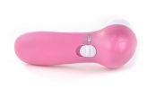 5 In 1 Deep Clean Electric Facial Cleaner Face Skin Care Brush Massager - Pink