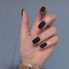 Long False Fingernails Matte Black Artificial False Nails Tips Full Cover Fake Nails Nail Art - Default