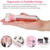 4 In 1 Women Electric Shaver Painless Rechargeable Hair Remover Eyebrow Nose Hair Cordless Trimmer Set - Pink