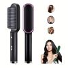 2-in-1 Electric Hair Straightener Brush Hot Comb Adjustment Heat Styling Curler Anti-Scald Comb, 2-in-1 Styling Tool for Long-Lasting Curls and Straig