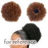 Afro Puff Drawstring Hair Bun Extension Short Synthetic Ponytail Clip On Kinky Drawstring Curly Hair Piece,Light Brown - Default