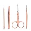 18PCS A Kit Professional Nail Salon Beauty Clipper&Pusher& Tweezers&Nipper Tool Products Kit for Manicure&Makup - Rose Gold