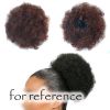 Afro Puff Drawstring Hair Bun Extension Short Synthetic Ponytail Clip On Kinky Drawstring Curly Hair Piece,Brown - Default