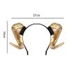 Halloween Horn Headband Dress Up Props Party Hair Accessories - Gold