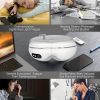 Heated Eye Massager 9 Acupoint Massage For Eyes Birthday Gift For Men And Women Music Heated Eye Massager 180 Degree Foldable - White - PU