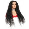 HD Human Hair waterwave 10 14 16 20 30 Inch Waterwave Curly Half Transparent Glueless 4*4 Frontal 4x4 Lace Front Closure Wig - 20 Inches (503mm)(+$55.