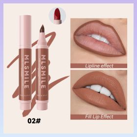 Lip Liner Waterproof No Stain On Cup Lipstick Multifunctional (Option: 3ml-02 Style)