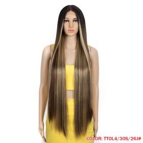 Long Straight Hair Synthetic Fiber Headgear (Option: TTOL430S26J)